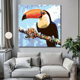 Painting by Numbers Art Toucan with Graffiti Beak